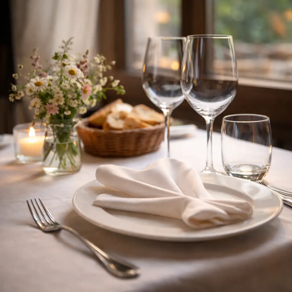 Dettaglio tavola apparecchiata